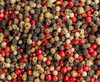 Grains de poivres et épices transférés par la vanne bidirectionnelle