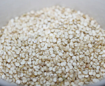 Graines de quinoa transférées dans la vanne bidirectionnelle Egretier
